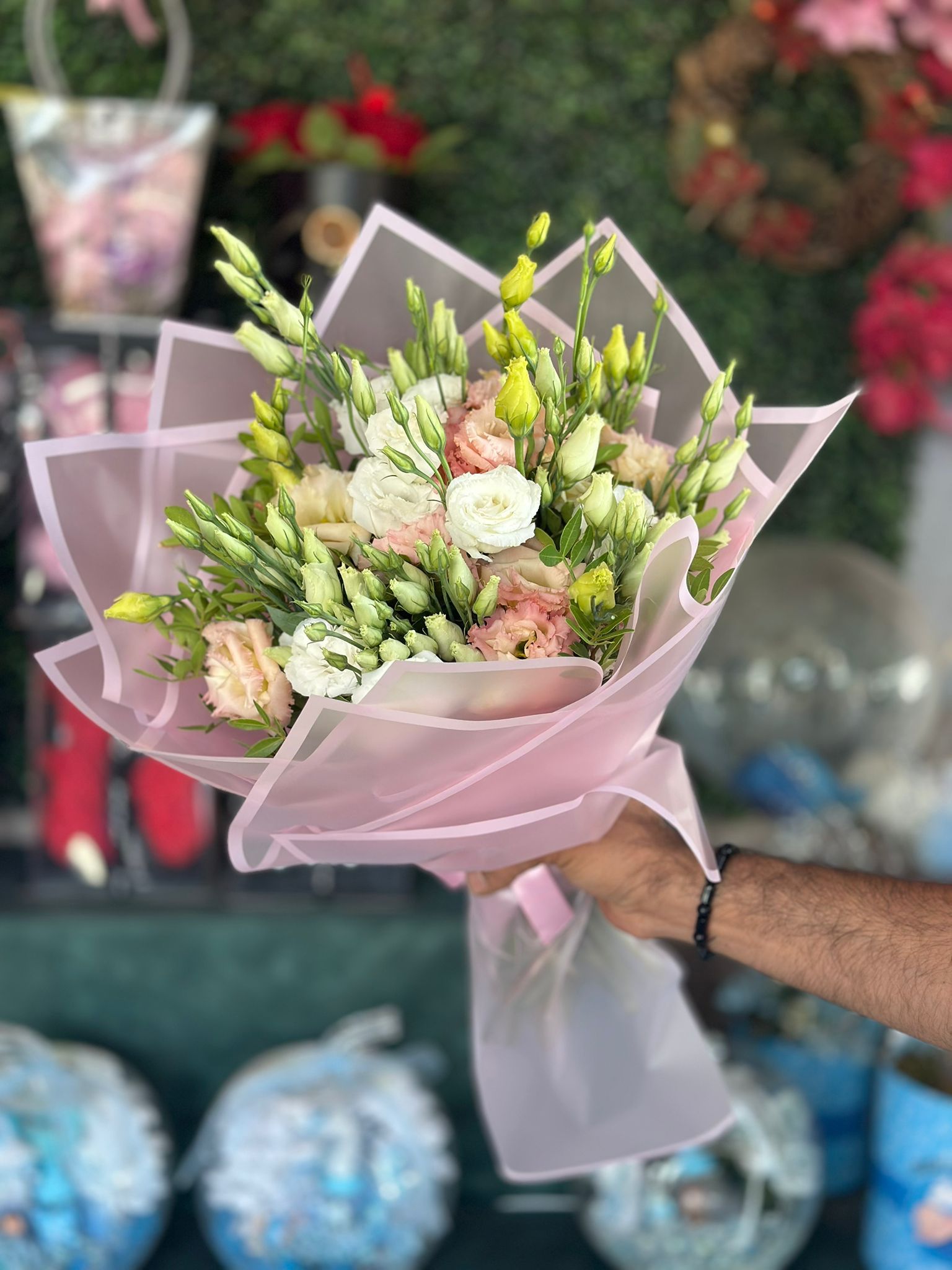 Pembe Lisyantus Buketi