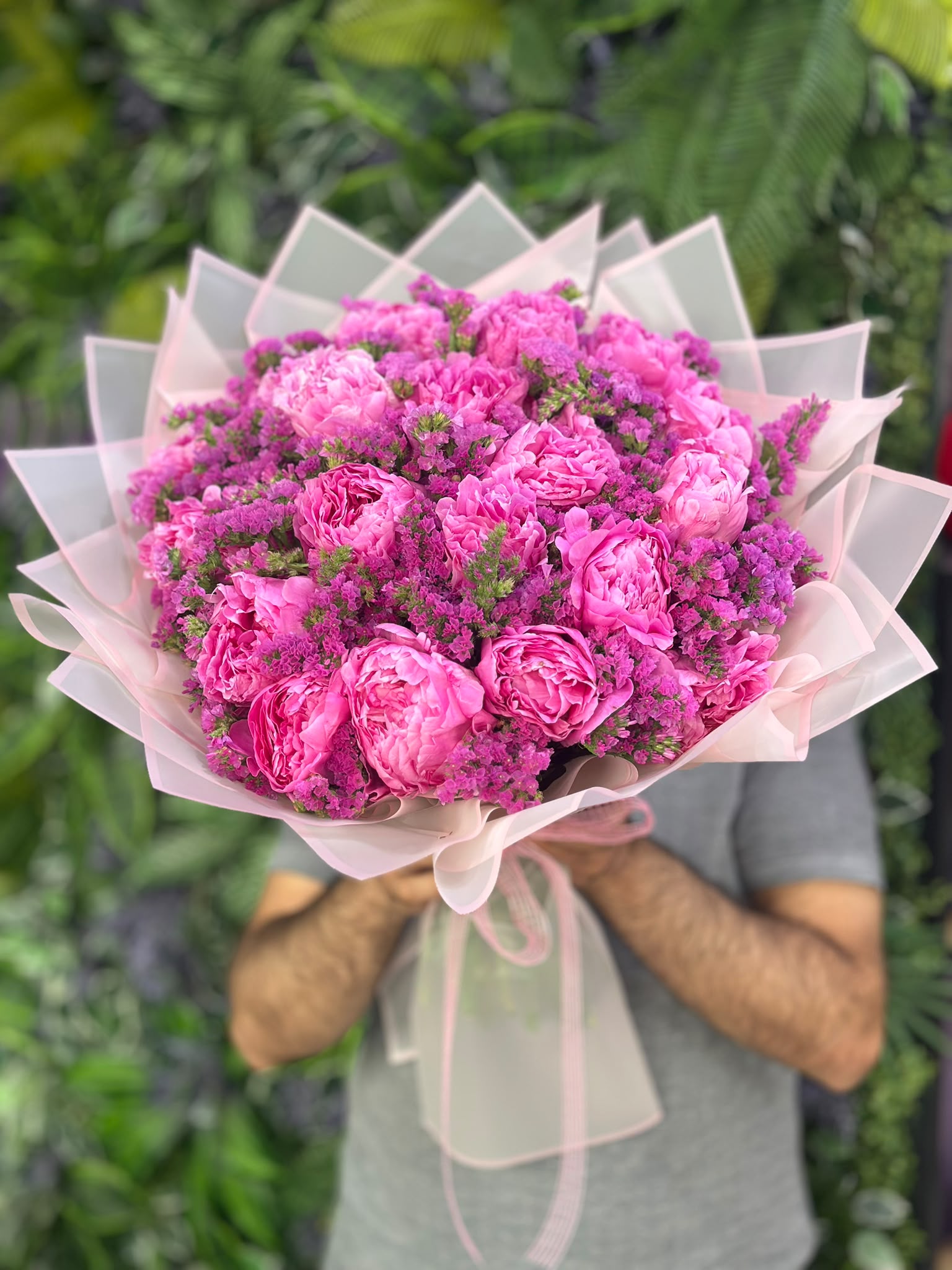 20 Adet Pembe Şakayık Buketi